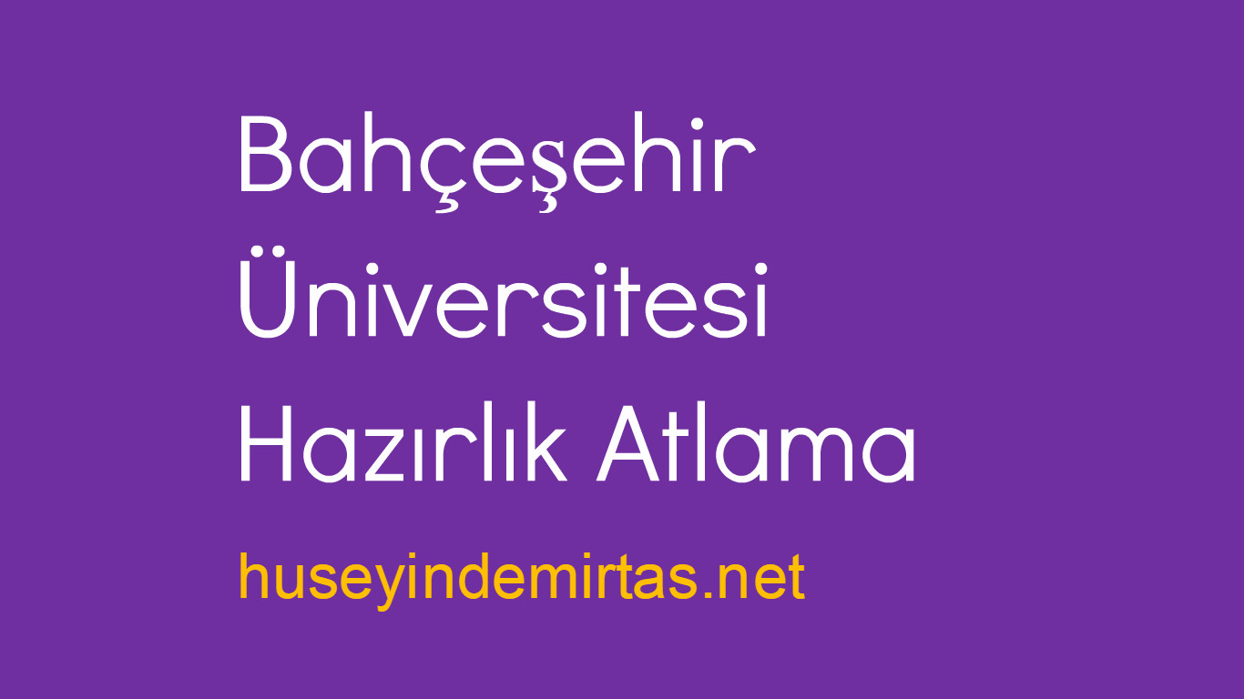 Bahçeşehir Üniversitesi Hazırlık Atlama