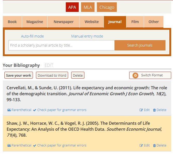 Online referans listesi hazırlama